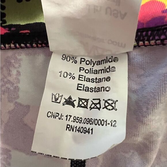 Donajo Pink Geometric Fit Wear Exercise Yoga Leggings - Picture 4 of 5